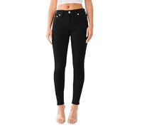 True Religion Women’s Jennie Mid-Rise Curvy Skinny fit Comfort Jeans- Single Needle Stitching -Black Body Rinse Color - in Size 30
