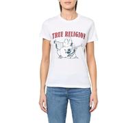 True Religion Women's Buddha Slim Vneck TEE, Optic White
