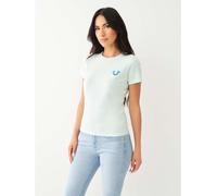 True Religion Women's Horseshoes Regular Fit T-Shirt Glacier 14 Female