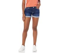 True Religion Women's Jennie Big T Raw Rolled Hem Short, Dark Wash, 26