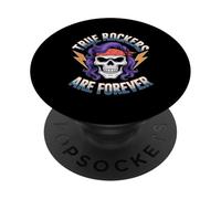True Rockers are Forever Skull Bandana Rock PopSockets PopGrip Adhésif