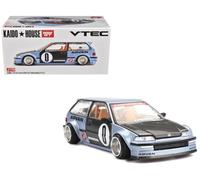 True Scale Miniatures Mini-GT Kaido House KHMG179 - Hond. Civic (EF) Roulette V1 1987 - échelle 1/64 - modèle de Voiture