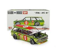 True Scale Miniatures Mini-GT KHMG164 - Datsun Kaido 510 Wagon OG Flo Yellow 1969 Kaido House Limited Edition - échelle 1/64 - modèle de Voiture