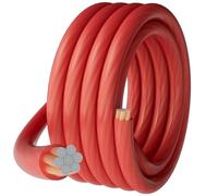 True Spec Câble d'alimentation/de terre rouge de calibre 4 4 AWG 9,1 m - Câble de batterie de soudure transparent et doux au toucher pour audio de voiture, haut-parleur, solaire, marine, générateur
