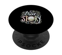 True Story Trois Croix Foi chrétienne Aquarelle Pâques PopSockets PopGrip Adhésif