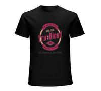 True Tru Vamp Blood A Vampire B Unisex T-Shirts Graphic Print Mens Black Tee Shirt XL