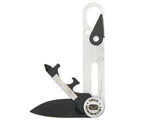 True Utility Minimalist - Multitool, Outil multifonction avec décapsuleur, lime, tournevis, coupe-fil, tournevis plat et couteau non verrouillable