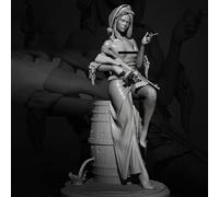 TRUEGRIS 1/24 Kit de modèle réduit en résine d'une agente guerrière de science-fiction Kit de modèle réduit en résine non peint et non assemblé//K9C7v57