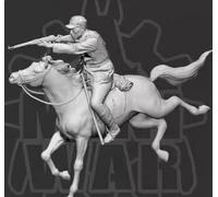 TRUEGRIS 1/35 Figurine en résine de cavalerie Chinoise de la Seconde Guerre Mondiale (avec Cheval), Non assemblé et Non Peint //q8D3J1
