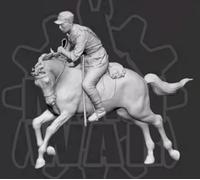 TRUEGRIS 1/35 Figurine en résine de cavalerie Chinoise de la Seconde Guerre Mondiale (avec Cheval), Non assemblé et Non Peint //q8D3J2