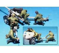 TRUEGRIS 1/35 Figurines en résine d'artilleurs allemands de la Seconde Guerre Mondiale (4 Figurines, sans Canon), Non assemblées et Non peintes //q8D7J9