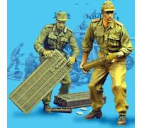 TRUEGRIS 1/35 Figurines en résine de Soldats allemands de la Seconde Guerre Mondiale (2 Figurines), Non assemblées et Non peintes //q9D2J1