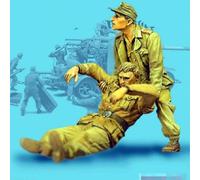 TRUEGRIS 1/35 Figurines en résine de Soldats allemands de la Seconde Guerre Mondiale (2 Figurines), Non assemblées et Non peintes //q9D2J4