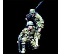 TRUEGRIS 1/35 Figurines en résine de Soldats américains de la Seconde Guerre Mondiale (2 Figurines), Non assemblées et Non peintes //q8D4J2