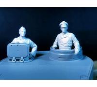 TRUEGRIS 1/35 Figurines en résine de tankistes allemands de la Seconde Guerre Mondiale (2 Personnes, sans Char), Non assemblées et Non peintes //q8D7J3