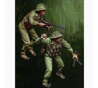TRUEGRIS 1/35 Maquette en résine de soldat des forces armées locales de la guerre du Vietnam non peinte et non assemblée (2 figurines) //k5w9Z2