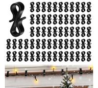 TRUEIN 150 PCS Crochets Guirlande Exterieur, Accroche Guirlande Exterieur, Mini Clips de Gouttière en Plastique, Clip de Lumière de Noël, Pour Guirlandes Lumineuses et Décorations de Noël et Halloween