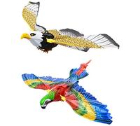 Truejoy Aigle Volant Interactif - Jouet Électrique pour Oiseaux et Chats - Perroquet
