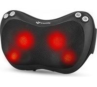TrueLife RelaxBack B3 Charge - Coussin de massage avec batterie rechargeable et fonction chauffante qui imite le massage Shiatsu, avec 3 niveaux de vitesse