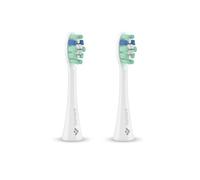 TrueLife SonicBrush Clean-Series Lot de 2 têtes de brosse de rechange, standard, sans BPA, pour éliminer la plaque dentaire et les soins dentaires (brosses de rechange blanches)