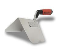 Truelle à angle extérieur arrondi Marshalltown avec poignée Durasoft, en acier inoxydable, pour les poseurs de cloisons sèches et les plâtriers, dimensions : 127x95 mm