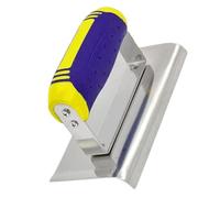 Truelle à béton en acier inoxydable - Truelle à béton en acier, coupe-bordures pour la finition du béton | Truelles à lisser pour joints de béton à extrémités courbes ou droites, truelle à béton de pr