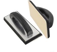 Truelle à béton portable avec flotteur en caoutchouc pour plâtrage, outil de plâtrage en alliage d'aluminium pour enduit, stuc, doublure sèche et revêtements de piscine, 24 x 10 cm