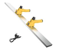 Truelle à BéTon, Vibrateur à Batterie 12 000 Tr/Min, RèGle De Nivellement Vibrante, PoignéE AntidéRapante Pour Une Finition Efficace Des Murs Et Des Sols,Yellow-withtype-Cchargingcable