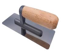 Truelle à ciment, Truelle de rendu plâtre - Seau outil maçonnerie poignée en bois acier inoxydable(Rectangle)