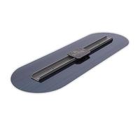 Truelle à plancher Marshalltown, truelle à chape, patin, palette en acier bleu, extrémités arrondies, taille de la truelle : 1067x314 mm
