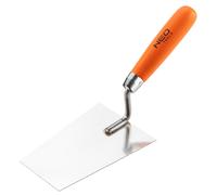 Truelle à stuc trapézoïdale, 140 mm, manche en bois