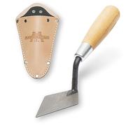 Truelle archéologique de Marshalltown, truelle Pointue Rigide avec Sac en Cuir, avec Manche en Bois, truelle en Acier au Carbone, Dimensions de la truelle Pointue : 102x51 mm