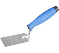 Truelle carrée professionnelle en acier inoxydable pour plâtrage, rendu et stuc, mortier, ciment, mélange, maçonnerie, réparation murale, construction et bricolage (50 mm / 2in)