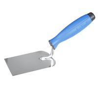 Truelle carrée professionnelle en acier inoxydable pour plâtrage, rendu et stuc, mortier, ciment, mélange, maçonnerie, réparation murale, construction et bricolage (80 mm / 3.2in)