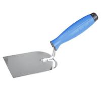 Truelle carrée professionnelle en acier inoxydable pour plâtrage, rendu et stuc, mortier, ciment, mélange, maçonnerie, réparation murale, construction et bricolage (100 mm / 4in)
