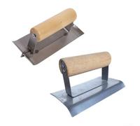 Truelle d'angle en acier inoxydable pour une finition efficace du ciment, bord semi-arrondi pour des transitions fluides et des coupes précises (type B)