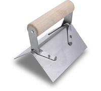 Truelle d'angle extérieur Marshalltown à rayon angulaire, en acier, pour les angles dans le béton et les escaliers, dimension : 127x64 mm