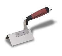 Truelle d'angle extérieure Marshalltown avec poignée DuraSoft, truelle d'angle en acier inoxydable, dimensions de la truelle : 108x51 mm