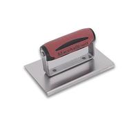 Truelle de bordure Marshalltown en acier inoxydable avec poignée Durasoft, pour arrondir le béton, rayon : 13 mm, lèvre 16 mm, taille de la truelle : 152x110 mm