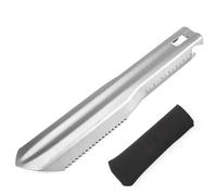 Truelle de Camping de Pelle Survie, truelle à Main en Titane 8, 2 Pouces avec Dents scie pour la randonnée en Plein air Camping Sac à Dos