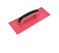 Truelle de finition plate en plastique robuste conçue pour les tâches de béton, de ciment et de plâtrage, avec une prise en main confortable et une construction résistante à la rouille (rouge)
