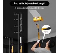 Truelle de finition pour mastic, outil de finition pour plaques de plâtre, lisseur de mastic, 26,5 cm, pour la décoration des murs ou des plafonds de la maison Jaune