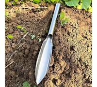 Truelle de jardin compacte en acier inoxydable avec lame à pointe étroite pour le rempotage, le désherbage, la plantation, pointe pointue
