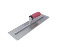 Truelle de lissage pour maréchalerie avec poignée souple en acier au carbone, truelle de lissage pour béton et terre, dimensions de la truelle : 406x102 mm, Argent