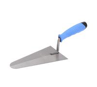 Truelle de maçonnerie Professionnelle Ergonomique avec poignée en Caoutchouc Souple, truelle de plâtrage en Acier au Carbone pour Murs, sols, béton, céramique, Pierre, plâtre,