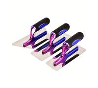Truelle de plâtrage en acier inoxydable coloré 0,5 mm d'épaisseur, grattoir à peinture, ciment, réparation fissures, outil construction maçonnerie(Trapezoidal)