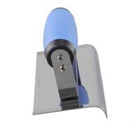 Truelle de plâtrage en acier inoxydable pour béton, rendu et écrémage - 182 mm x 78 mm - Sans lame avec poignée ergonomique en plastique - Design à coins carrés (A)