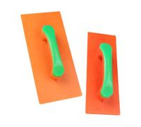 Truelle de plâtrage, flotteur de béton, outil de finition de cloison sèche, truelle de maçonnerie en plastique pour rendu intérieur et extérieur, prise en main ergonomique, orange et vert, 1 grande