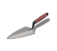 Truelle Marshalltown, truelle de nettoyage style Philadelphia avec manche Durasoft, avec pointe effilée et col droit, en acier au carbone, dimensions de la truelle : 305x152 mm