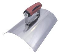 Truelle murale ronde de Marshalltown avec poignée DuraSoft, acier inoxydable, taille de la truelle : 152 mm